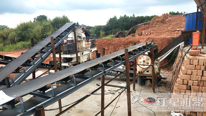 1060破碎機(jī)搭配制砂機(jī)破碎軟性石料，日產(chǎn)量3230噸