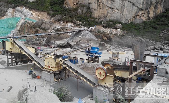 固定式打沙、碎石現(xiàn)場