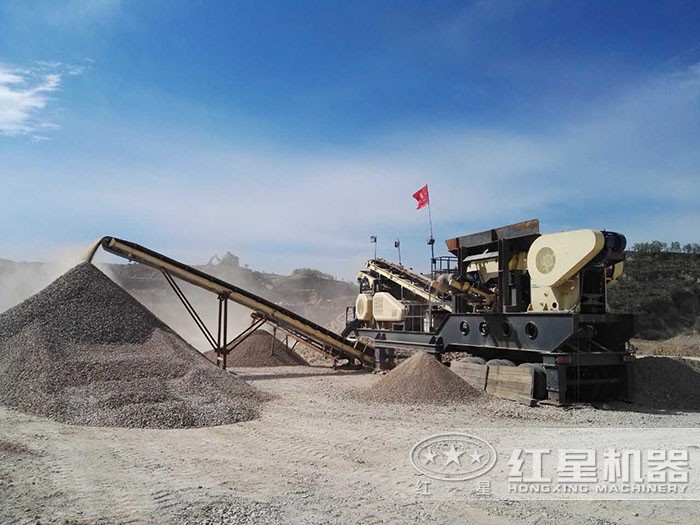 車載式砂（沙）石料分離機(jī)現(xiàn)場——搭配顎破