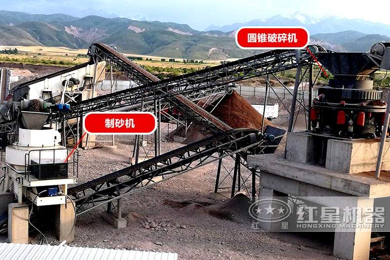 破碎沙石機(jī)生產(chǎn)現(xiàn)場