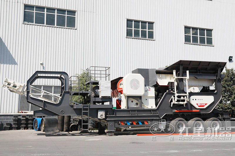 鄂破移動(dòng)式破碎站，粗碎進(jìn)料口大